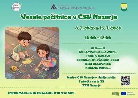 Vesele počitnice CSU Nazarje 2026